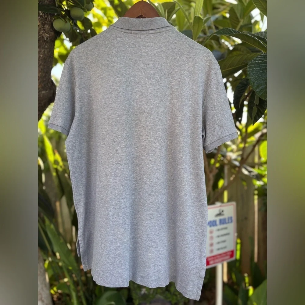 Polo by Ralph Lauren Gray Pima Soft Touch Classic Polo Shirt Size Large